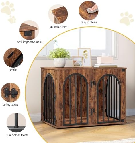 Hzuaneri 31.5'' Dog Crate Furniture, Dog Kennel Indoor - Image 7