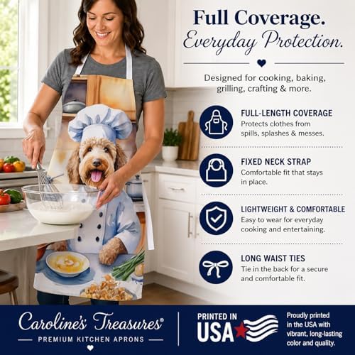 Caroline's Treasures Labradoodle The Chef Apron Cooking Kitchen Server Baking - Image 4