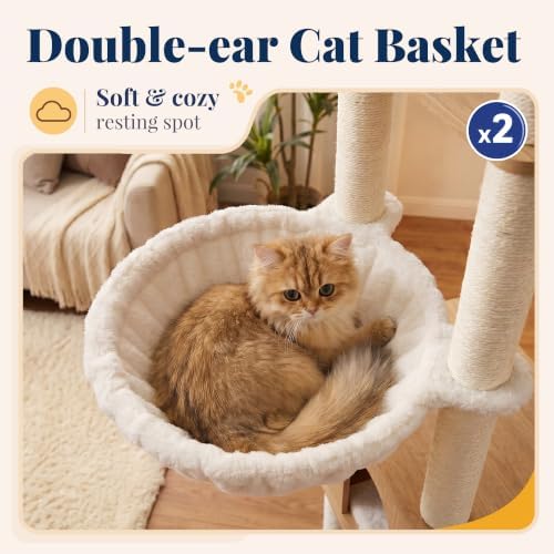 Hey-brother Wooden Cat Tree Tower - Image 4