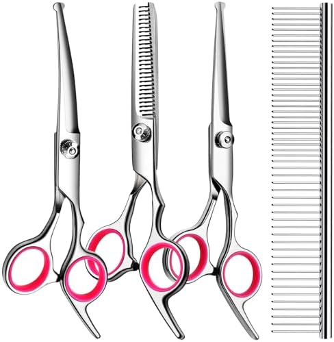 TINMARDA Dog Grooming Kit, Professional Stainless Steel Dog Grooming Scissors by TINMARDA