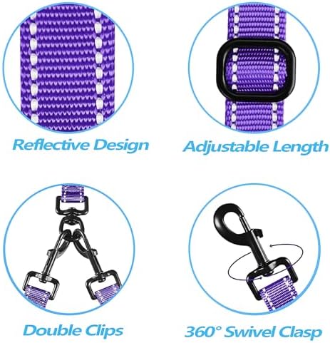 PetBonus Double Dog Leash, No Tangle Dual Leash, Reflective Walking Training - Image 4