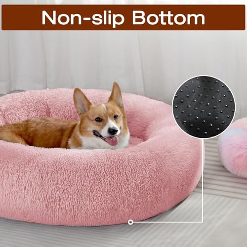 JOLLYVOGUE Dog Beds Large Sized Dog, 36 inches Calming Soft Anti-Anxiety Donut - Image 5