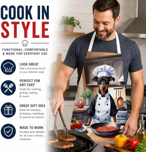 Caroline's Treasures Manchester Terrier The Chef Apron Cooking Kitchen Server - Image 2