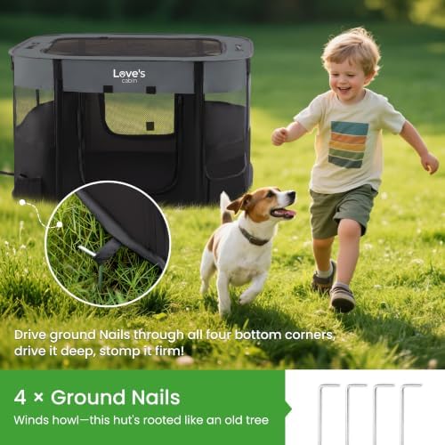 Love's cabin Pet Puppy Dog Playpen, Medium Dog Tent Crates Cage Indoor/Outdoor - Image 4