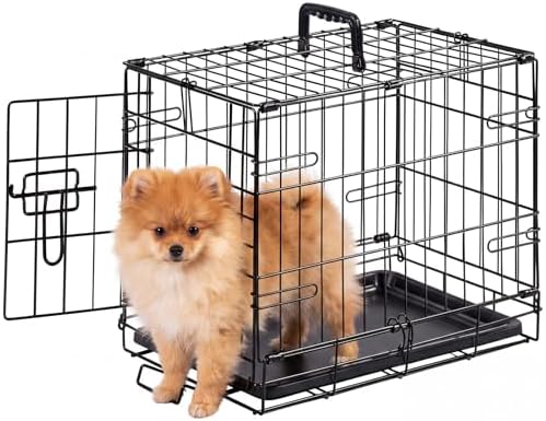 Sweetcrispy 18 Inch Dog Crate, Small Dog Cage, Foldable Puppy Pet Kennel by Sweetcrispy