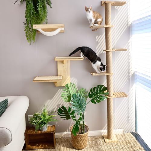 FUKUMARU Wall-Mounted Cat Tree for Small & Medium Cats - Image 3