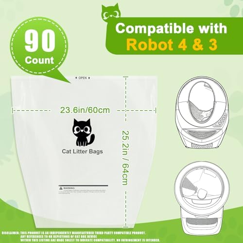 Litter Box Ro.bo.t 4/3/5 Waste Bag, 9-11 Gal Capacity - Image 2