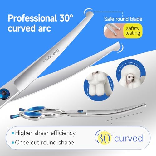 Curved Dog Grooming Scissors - Image 3