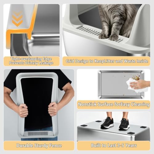Stainless Steel Cat Litter Box 2 Pack - Image 5
