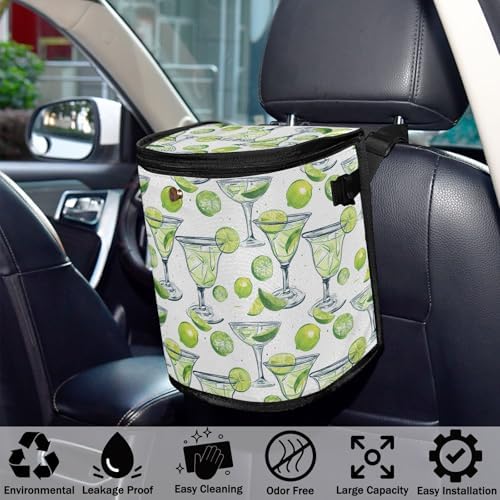 Car Trash Can Lemon and Margarita Alcohol Cocktail Car Garbage Bag - Image 5