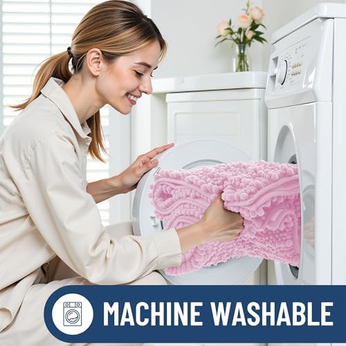 Smiry Bathroom Rugs 30X20, Extra Soft Rubber Backing Chenille Bath Mats - Image 6