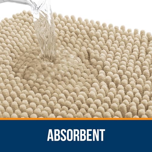 OLANLY Bathroom Runner Rugs 40x24, Extra Soft Absorbent Chenille Bath Rugs - Image 4