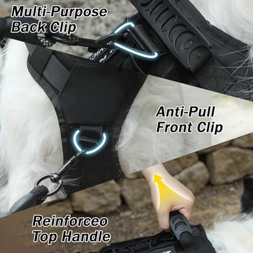 No Pull Tactical Dog Harness Medium Sized Dog, Service Dog Vest - Image 4