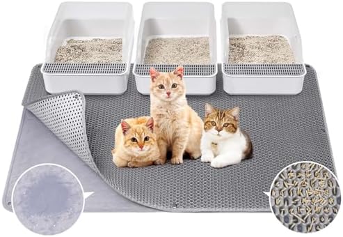 Fostanfly Cat Litter Mat, Machine Washable, Extra Large XL 45"x27" by HOME