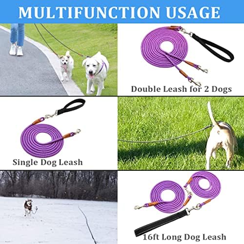 8 FT Double Dog Leash, 2 Way Mulitiple Dog Leash Detachable No Tangle - Image 7