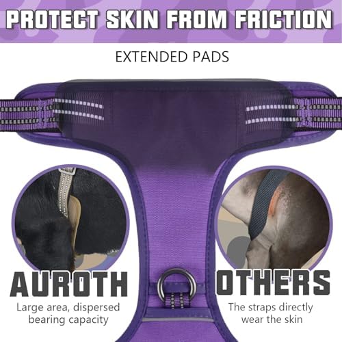 AUROTH Tactical Dog Harness for Large Dogs, Heavy Duty No Pull Pet Vest - Image 4