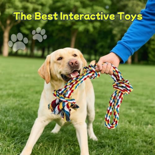 Rocfish 4 Pack Dog Rope Toys for Aggressive Chewers, Tough Tug of War Dog Toys - Image 7