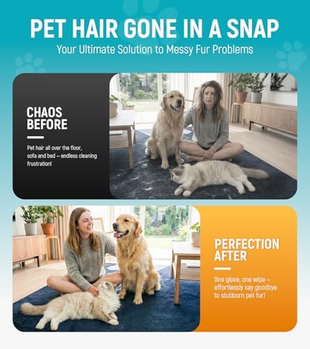 Pet Hair Removal Glove for Cat & Dog, Reusable Electrostatic Hair Remover - Image 2