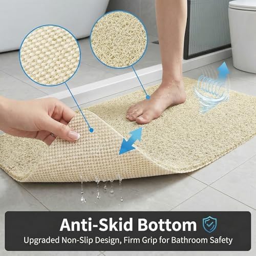 Shower Mat Non Slip, 16 x 24 Inch, Soft PVC Loofah Bath Mats - Image 5