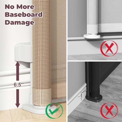 76" Retractable Baby Gates Extra Wide, Mesh Long Dog Gate - Image 3