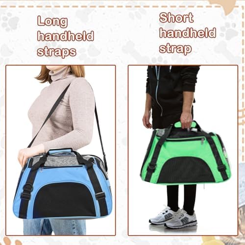 6 Pcs Cat Carrier 16.9 x 9.6 x 8.3 Inch Portable Soft-Sided Pet Carrying Bag - Image 5