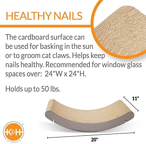 K&H Cat Window Perch, EZ Mount Window Cat Scratcher Kitty Sill Cradle - Image 2
