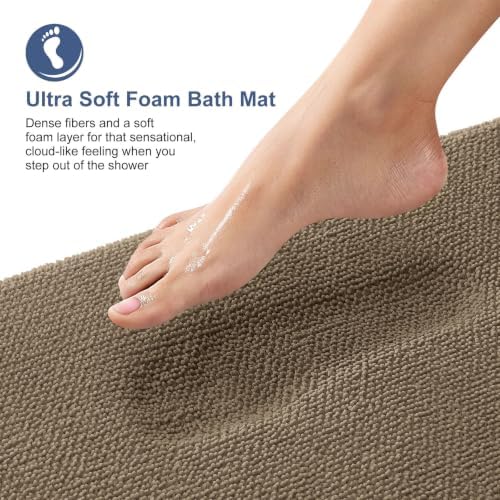 OLANLY Memory Foam Bathroom Runner Rug 59x24, Absorbent Long Bath Mat - Image 2