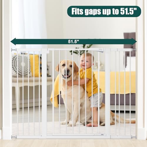 keny 36" Extra Tall Baby Gate for Stairs, Auto Close Dog Gate for Doorways - Image 3