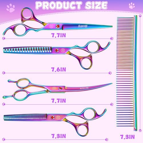Professional Dog Grooming Scissors Set, 7 Inch/8 Inch Pet Grooming Scissors - Image 5