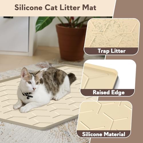 Garoopion Silicone Cat Litter Mat 34×22 inch - Image 3