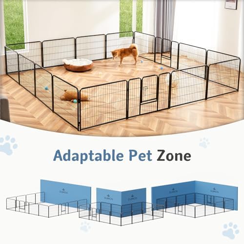 DUMOS Dog Playpen 24 Inch 48 Panels Indoor Outdoor Metal Pet Fence - Image 6
