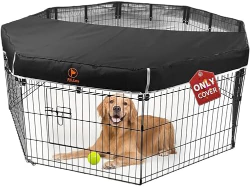 PJYuCien Playpen Top Cover for 24'' Width 8 Panel Pen, Hook Connect by PJYuGienPetGarden