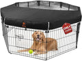 PJYuCien Playpen Top Cover for 24'' Width 8 Panel Pen, Hook Connect by PJYuGienPetGarden
