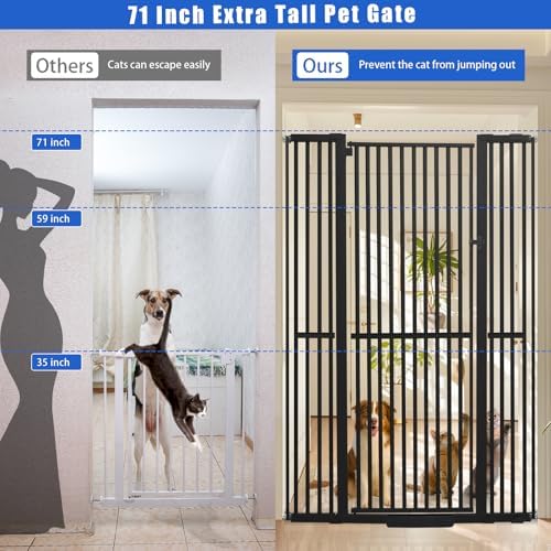 SHYUJAJIE 71 Inch Extra Tall Pet Gate - Image 2