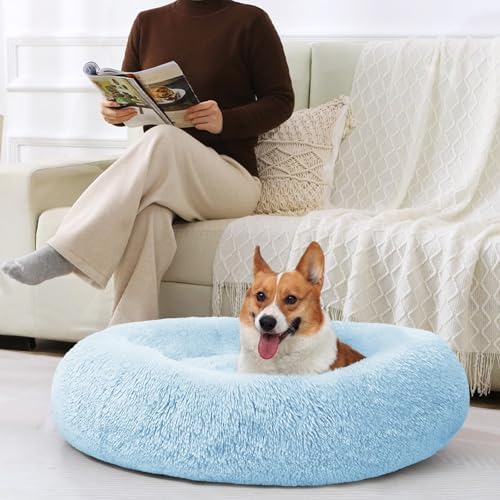 JOLLYVOGUE Dog Beds Large Sized Dog, 36 inches Calming Soft Anti-Anxiety Donut - Image 6