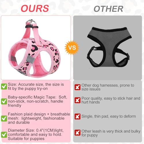 BEAUTYZOO Small Dog Harness and Leash Set, No Pull Puppy Pet Vest - Image 5