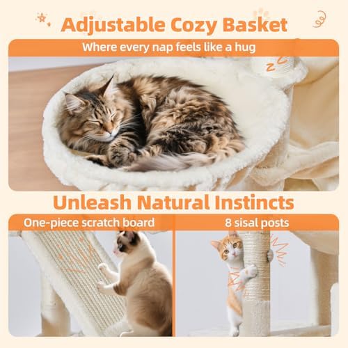 Taoqimiao Cat Tree, 71 in Extra Large Cat Tower - Image 6