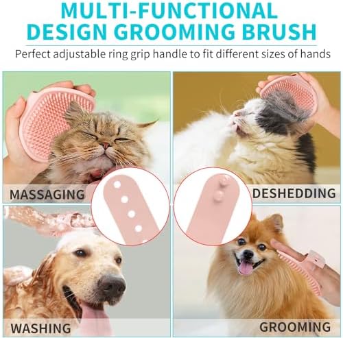 Comotech 6PCS Dog Bath Brush & Dog Toothbrush | Adjustable Handle Shampoo Brush - Image 5