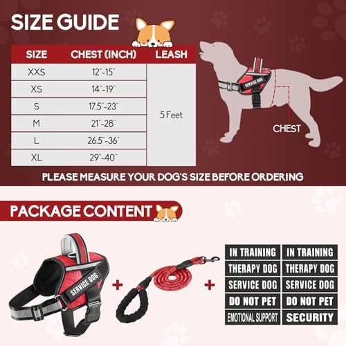 Service Dog Vest Harness and Leash Set, Animire in Training Dog Harness - Image 5