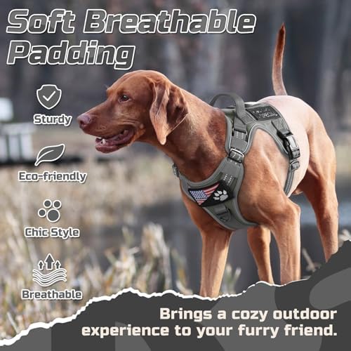 rabbitgoo Tactical Dog Harness for Small, No Pull Military Service Vest - Image 6