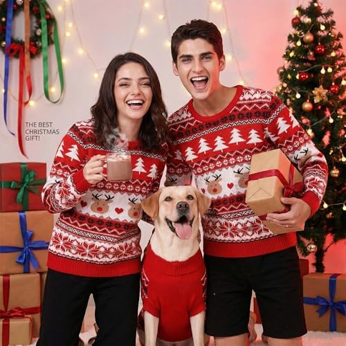 Christmas Matching Dog and Owner Outfits Sweater Clothes,Owner XL - Image 5