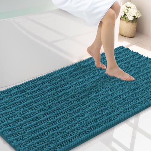 Smiry Bathroom Rugs 47X24, Extra Soft Rubber Backing Chenille Bath Mats by Smiry