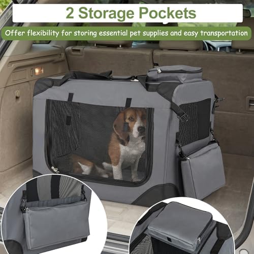 Giantex Collapsible Soft Dog Crate, 28 Inch Portable Travel Dog Kennel - Image 7