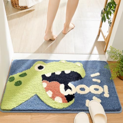 Molesun Dinosaur Bath Mat 20x31, Soft Absorbent Microfiber Bath Rugs - Image 3