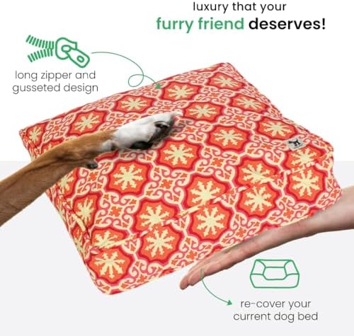 Molly Mutt Pink & Yellow Dog Bed Cover, Non-Toxic & 100% Cotton - Image 5