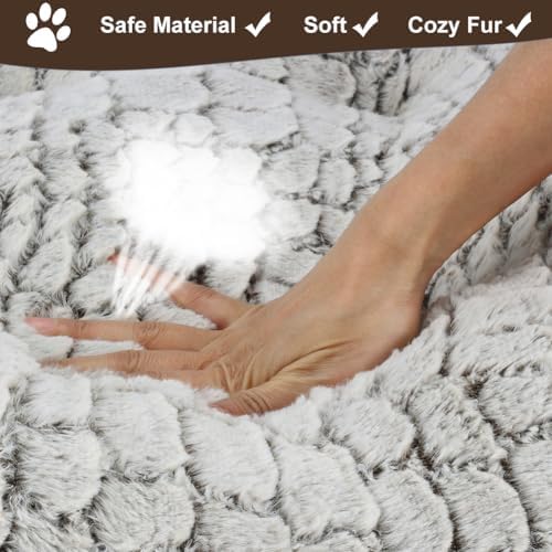 Dog Bed Crate Pad for Small Dogs 36"x24" Coffee - Image 4