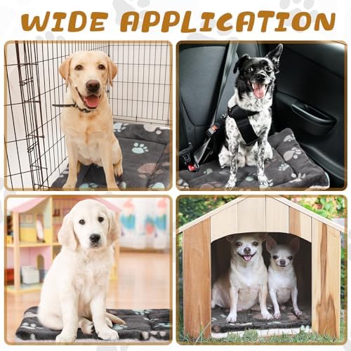 Tuanse 4 Pack Soft Pet Bed Mat Small Dog Crate Fleece - Image 6