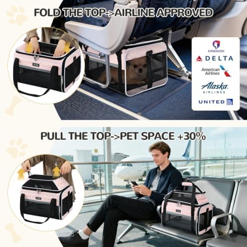Lekereise Top-Expandable Pet Carrier 17x11x9.5 Inch Alaska Hawaiian Airline - Image 2