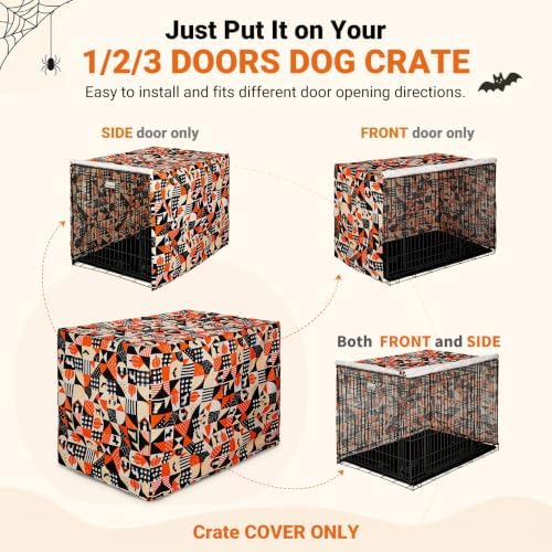 Explore Land Halloween Pattern Dog Crate Cover, 42 Inches - Image 2