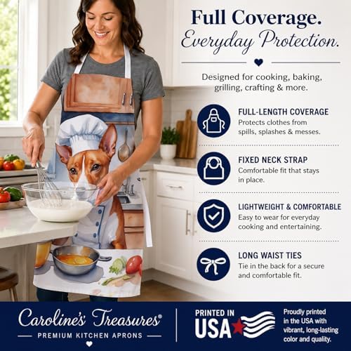 Caroline's Treasures Basenji The Chef Apron Cooking Kitchen Server Baking - Image 4